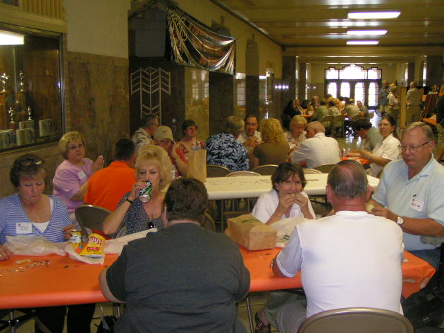 Lunch outside the auditorium